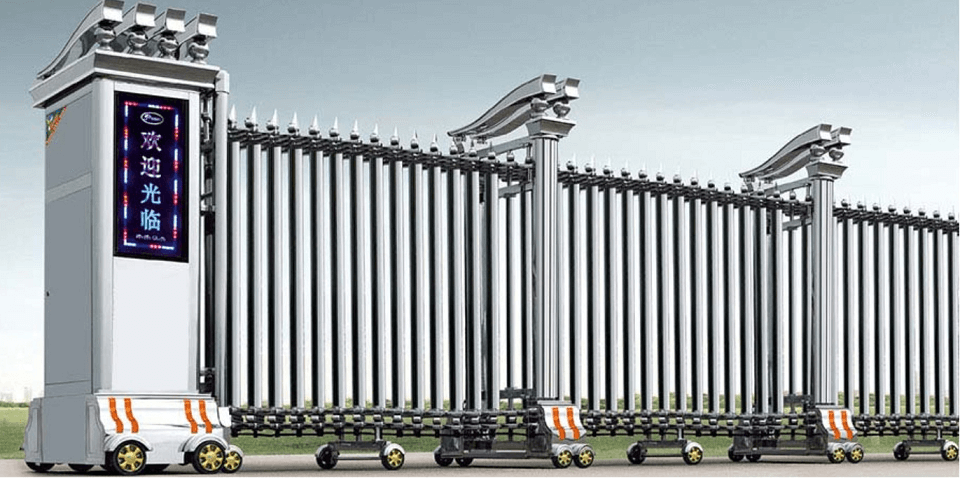 电动不锈钢伸缩门4